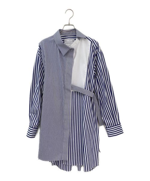 sacai（サカイ）sacai (サカイ) Cotton Poplin Dres ブルー×ホワイト サイズ:1の古着・服飾アイテム