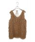 CLANE（クラネ）の古着「W FACE CROSS FRINGE TOPS - BEIGE」｜ベージュ