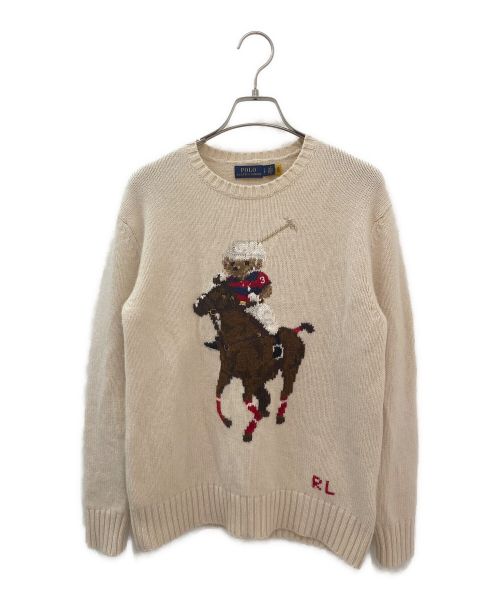 RALPH LAUREN（ラルフローレン）RALPH LAUREN (ラルフローレン) ポロベアニット アイボリー サイズ:Sの古着・服飾アイテム