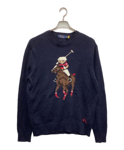 POLO RALPH LAUREN（ポロ・ラルフローレン）POLO RALPH LAUREN (ポロ・ラルフローレン) ポロベアニット ネイビー サイズ:Ｍの古着・服飾アイテム