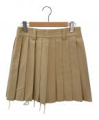 MIU MIUミュウミュウ）の古着「Pleated chino skirt」｜ベージュ