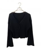 L'appartementアパルトモン）の古着「Boucle 2way Short Cardigan」｜ブラック