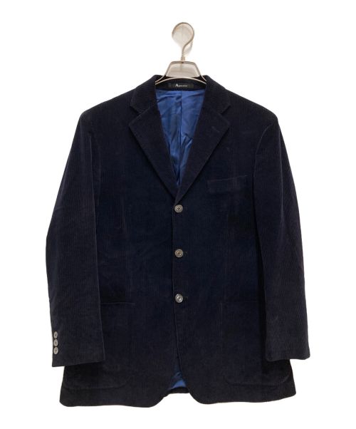 Aquascutum（アクアスキュータム）Aquascutum (アクアスキュータム) コーデュロイジャケット ネイビー サイズ:Lの古着・服飾アイテム