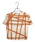 HERMES (エルメス) リボン柄Tシャツ ホワイト×オレンジ サイズ:ME：14000円