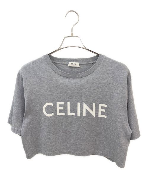 CELINE（セリーヌ）CELINE (セリーヌ) クロップドロゴTシャツ グレー サイズ:Sの古着・服飾アイテム