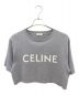 CELINE（セリーヌ）の古着「クロップドロゴTシャツ」｜グレー