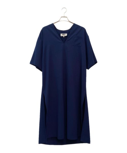 MM6 Maison Margiela（エムエムシックス メゾンマルジェラ）MM6 Maison Margiela (エムエムシックス メゾンマルジェラ) OVERSIZE DRESS WITH POCKETS ネイビー サイズ:36の古着・服飾アイテム