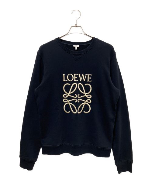 LOEWE（ロエベ）LOEWE (ロエベ) ロエベ アナグラム レギュラーフィット スウェットシャツ ネイビー サイズ:Mの古着・服飾アイテム