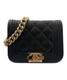 CHANEL（シャネル）の古着「ボーイシャネルチェーンポシェット」｜ブラック