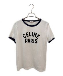 CELINE（セリーヌ）の古着「ロゴTシャツ」｜ホワイト×ネイビー