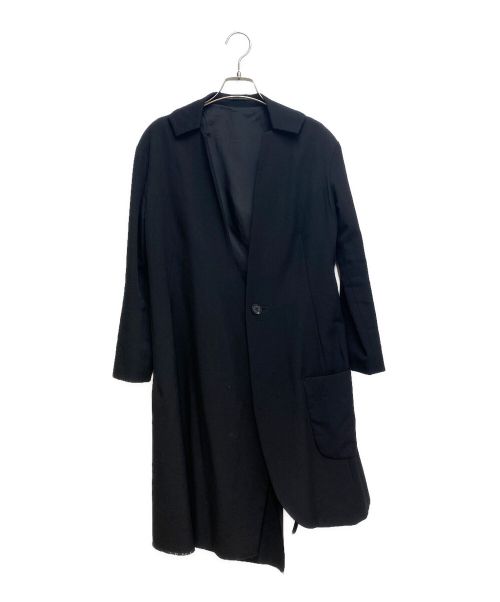 YOHJI YAMAMOTO（ヨウジヤマモト）YOHJI YAMAMOTO (ヨウジヤマモト) アシンメトリーロングジャケット ブラック サイズ:1の古着・服飾アイテム