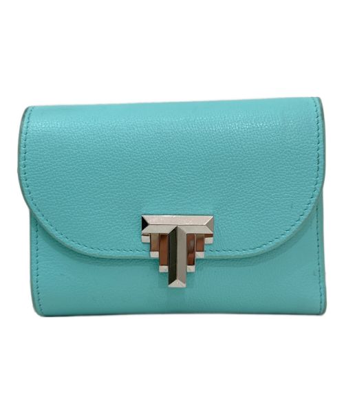 TIFFANY & Co.（ティファニー）TIFFANY & Co. (ティファニー) T Deco Small Wallet ブルー サイズ:SMALL/スモールの古着・服飾アイテム