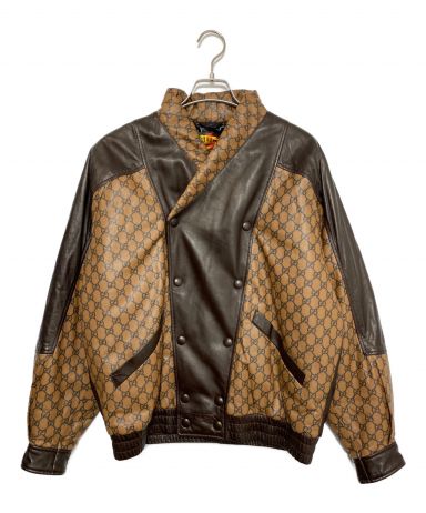 [中古]GUCCI(グッチ)のメンズ アウター・ジャケット GG レザー ボンバージャケット