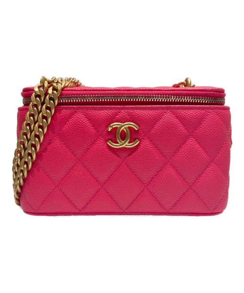 CHANEL（シャネル）CHANEL (シャネル) マトラッセ バニティ チェーンバニティ ショルダーバッグ ショッキングピンク サイズ:-の古着・服飾アイテム