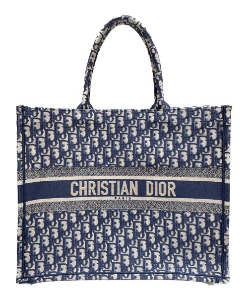 Christian Dior（クリスチャン ディオール）Christian Dior (クリスチャン ディオール) BOOK TOTE LARGE ネイビー サイズ:ラージの古着・服飾アイテム