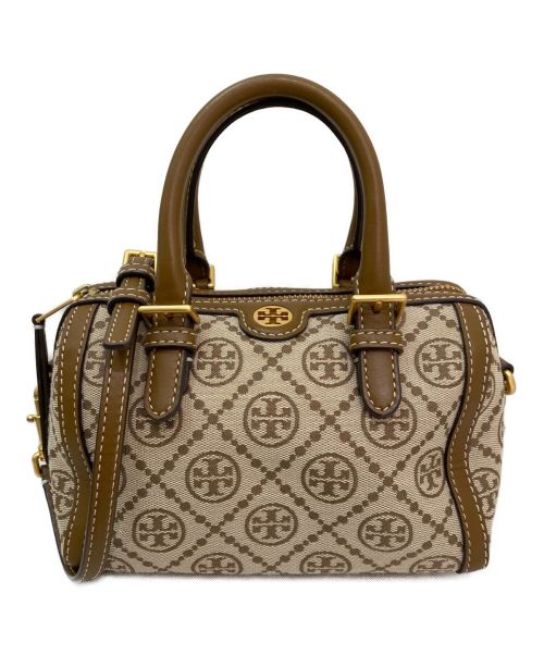 TORY BURCH（トリーバーチ）TORY BURCH (トリーバーチ) T MONOGRAM JACQUARD MINI DUFFLE BAG ヘーゼルカラー サイズ:ミニの古着・服飾アイテム