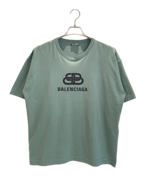 BALENCIAGA（バレンシアガ）BALENCIAGA (バレンシアガ) BBロゴカットソー グリーン サイズ:Lの古着・服飾アイテム