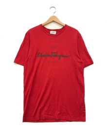 Salvatore Ferragamo（サルヴァトーレ フェラガモ）の古着「ロゴTシャツ」｜レッド