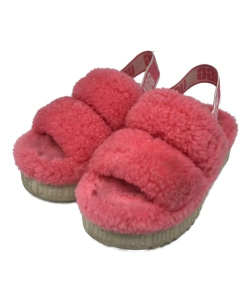 UGG（アグ）UGG (アグ) 厚底ボアサンダル/OH FLUFFITA(オー フラッフィータ) ショッキングピンク サイズ:22の古着・服飾アイテム