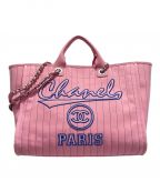 CHANELシャネル）の古着「ドーヴィルトートバッグ」｜ピンク