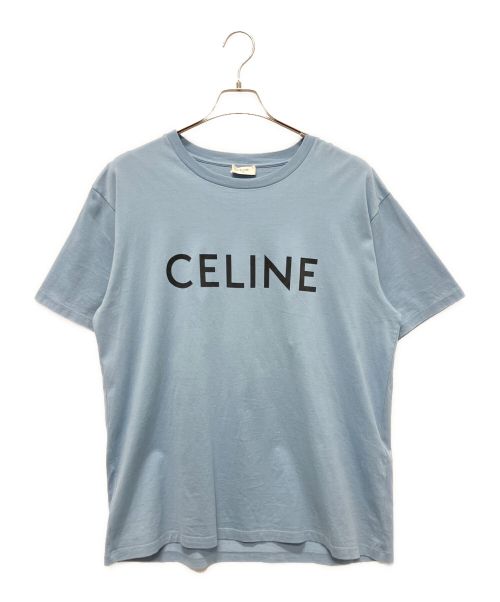 CELINE（セリーヌ）CELINE (セリーヌ)  ルーズTシャツ ブルー サイズ:Mの古着・服飾アイテム