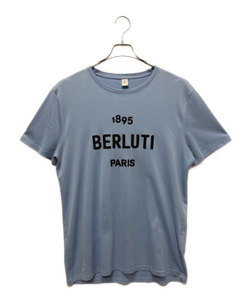 Berluti（ベルルッティ）Berluti (ベルルッティ) フロントロゴパッチTシャツ スカイブルー サイズ:Lの古着・服飾アイテム