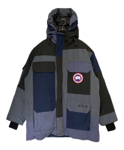 CANADA GOOSE（カナダグース）CANADA GOOSE (カナダグース) PATCHWORK PARKA ネイビー×ブラック サイズ:Lの古着・服飾アイテム