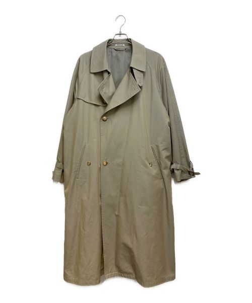 AURALEE（オーラリー）AURALEE (オーラリー) WASHED FINX SILK CHAMBRAY TRENCH COAT（ウォッシュドフィンクスシルクシャンブレートレンチコート） カーキ サイズ:4の古着・服飾アイテム