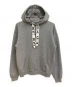 CELINEセリーヌ）の古着「Logo drawstring pullover hoodie（ロゴドローストリングプルオーバーフーディ）」｜グレー