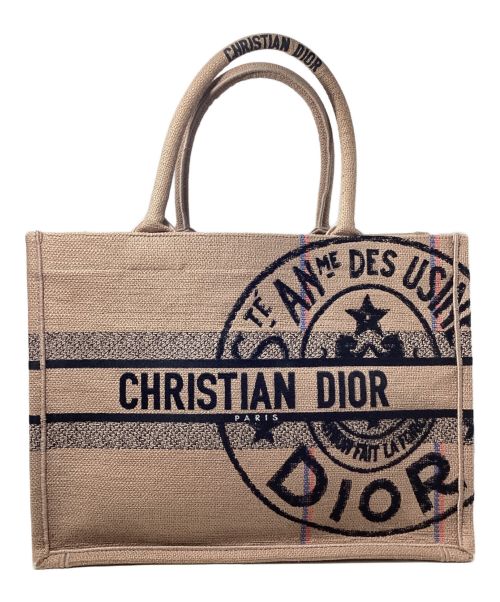 Christian Dior（クリスチャン ディオール）Christian Dior (クリスチャン ディオール)  ブック トート　ミディアム ベージュの古着・服飾アイテム