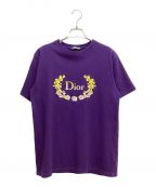 Diorディオール）の古着「Embroidered logo t-shirt（刺繍ロゴTシャツ）」｜パープル