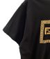 中古・古着 FENDI×VERSACE (フェンディ×ベルサーチ) ロゴカットソー ブラック×ゴールド サイズ:S：50000円