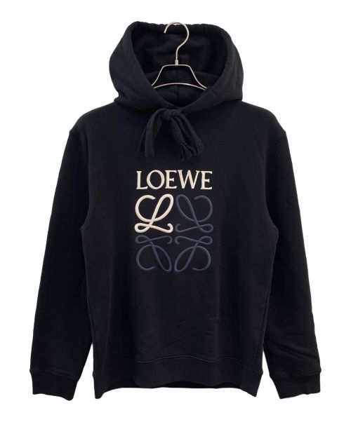 LOEWE（ロエベ）LOEWE (ロエベ) ロエベ アナグラム レギュラーフィット フーディー ブラック サイズ:Mの古着・服飾アイテム