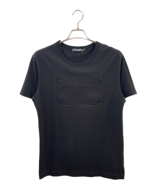 DOLCE & GABBANA（ドルチェ＆ガッバーナ）DOLCE & GABBANA (ドルチェ＆ガッバーナ) エンボスロゴカットソー ブラック サイズ:48の古着・服飾アイテム