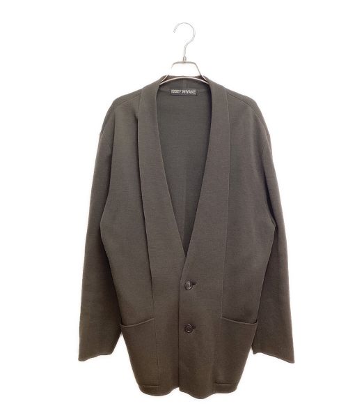 ISSEY MIYAKE（イッセイミヤケ）ISSEY MIYAKE (イッセイミヤケ) Wool Long Cardigan（ウールロングカーディガン） ブラウン サイズ:Mの古着・服飾アイテム