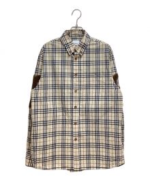 BURBERRY（バーバリー）の古着「ノヴァチェックパイルパッチシャツ」｜ベージュ