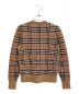 BURBERRY (バーバリー) Novacheck crew neck knit sweater (ノヴァチェッククルーネックニットセーター) ブラウン サイズ:XXS：30000円