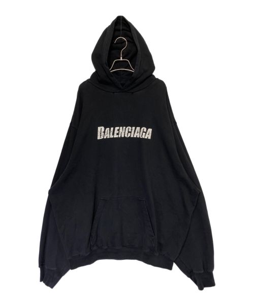 BALENCIAGA（バレンシアガ）BALENCIAGA (バレンシアガ) ロゴパーカー ブラック サイズ:Mの古着・服飾アイテム