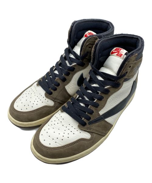 Travis Scott × Nike（トラヴィススコット×ナイキ）Travis Scott × Nike (トラヴィススコット×ナイキ) Air Jordan 1 Retro High OG TS SP ブラウン×ホワイト サイズ:27cmの古着・服飾アイテム