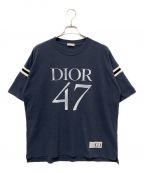 Diorディオール）の古着「スラブコットンロゴTシャツ」｜ネイビー