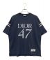 Dior（ディオール）の古着「スラブコットンロゴTシャツ」｜ネイビー