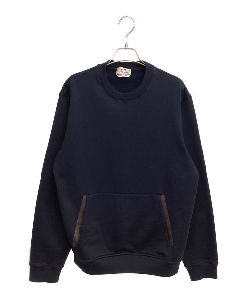 HERMES（エルメス）HERMES (エルメス) Front Pocket Sweater (フロントポケットスウェット) ネイビー サイズ:Mの古着・服飾アイテム