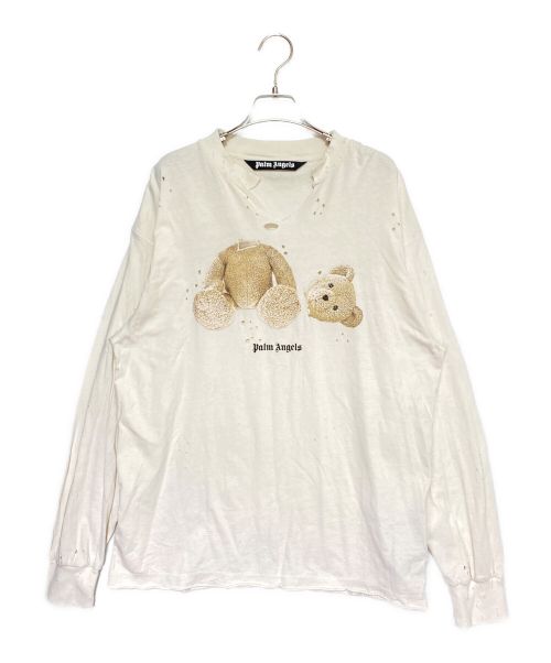 Palm Angels（パーム エンジェルス）Palm Angels (パーム エンジェルス) BEAR RIPPED T-shirt ホワイト サイズ:Lの古着・服飾アイテム