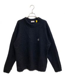 MONCLER GENIUS×FRAGMENT DESIGN（モンクレール ジーニアス×フラグメントデザイン）の古着「21AW FRAGMENT DESIGN GIROCOLLO TRICOT MOHAIR KNIT （フラグメントデザインモヘヤニット）」｜ブラック