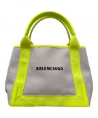 BALENCIAGAバレンシアガ）の古着「ネイビーカバス」｜アイボリー×イエロー