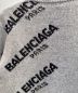 中古・古着 BALENCIAGA (バレンシアガ) ジャガードロゴクルーネックニット グレー サイズ:M：60000円