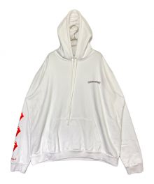 CHROME HEARTS×THE ROLLING STONES（クロムハーツ×ザ ローリングストーンズ）の古着「ROLLING STONES ARCH LIP LOGO LAS VEGAS Limited PULL OVER HOODIE」｜ホワイト