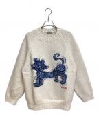 Christian Diorクリスチャン ディオール）の古着「22SS Tiger Embroidery  Sweater （タイガーエンブロイダリーセーター）」｜アイボリー