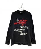 MONCLER GRENOBLEモンクレール グルノーブル）の古着「MANICA LUNGA/Logo Long Sleeve T-Shirt（ロゴロングスリーブTシャツ）」｜ブラック