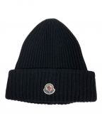 MONCLERモンクレール）の古着「Wool Cashmere Blend Knit Cap（ウールカシミヤブレンドニットキャップ）」｜ブラック